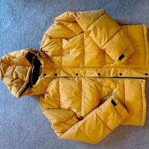 Dickies Yellow Puffer Jacket with Hood and Insulation